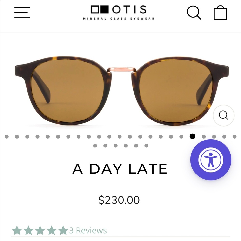Otis mineral sunglasses A Day Late tortoise polarized